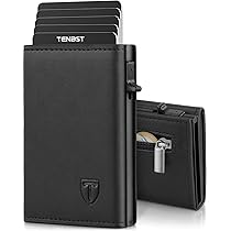 TENBST Slim Wallet with Coin Compartment, Men's RFID